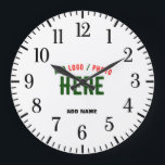 STYLISH MODERN CUSTOMIZABLE WHITE VERIFIED BRANDED LARGE CLOCK<br><div class="desc">THIS IS A DESIGN FITTING FOR EVERYONE.YOU CAN CHANGE, RESIZE OR ADD LOGO, PHOTO, TEXT AND COLOURS THE WAY YOU LIKE.THANK YOU.</div>