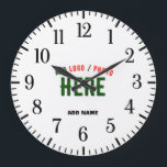STYLISH MODERN CUSTOMIZABLE WHITE VERIFIED BRANDED LARGE CLOCK<br><div class="desc">THIS IS A DESIGN FITTING FOR EVERYONE.YOU CAN CHANGE, RESIZE OR ADD LOGO, PHOTO, TEXT AND COLOURS THE WAY YOU LIKE.THANK YOU.</div>