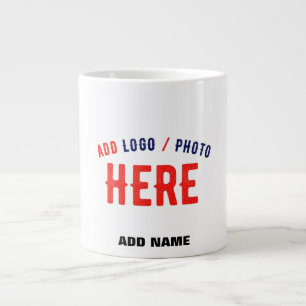 STYLISH MODERN CUSTOMIZABLE WHITE VERIFIED BRANDED LARGE COFFEE MUG