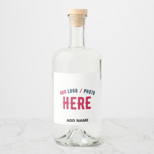 STYLISH MODERN CUSTOMIZABLE WHITE VERIFIED BRANDED LIQUOR BOTTLE LABEL