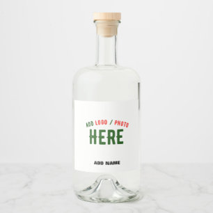 STYLISH MODERN CUSTOMIZABLE WHITE VERIFIED BRANDED LIQUOR BOTTLE LABEL