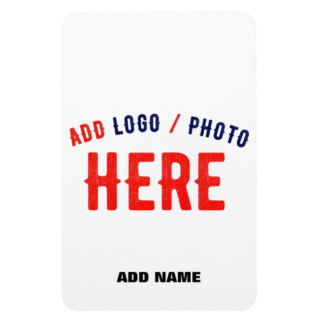 STYLISH MODERN CUSTOMIZABLE WHITE VERIFIED BRANDED MAGNET (Vertical)
