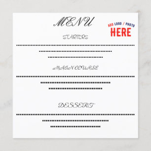 STYLISH MODERN CUSTOMIZABLE WHITE VERIFIED BRANDED MENU