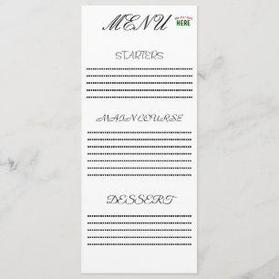 STYLISH MODERN CUSTOMIZABLE WHITE VERIFIED BRANDED MENU