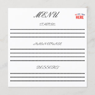 STYLISH MODERN CUSTOMIZABLE WHITE VERIFIED BRANDED MENU