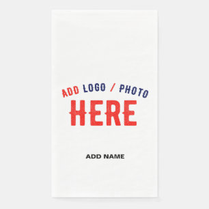 STYLISH MODERN CUSTOMIZABLE WHITE VERIFIED BRANDED NAPKIN