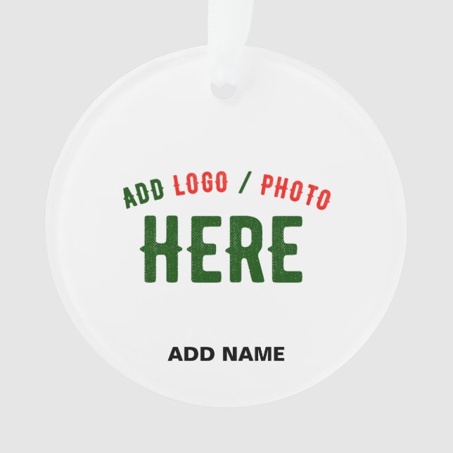 STYLISH MODERN CUSTOMIZABLE WHITE VERIFIED BRANDED ORNAMENT (Front)