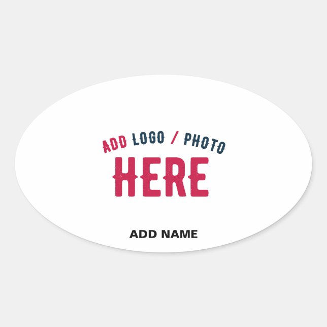 STYLISH MODERN CUSTOMIZABLE WHITE VERIFIED BRANDED OVAL STICKER (Front)