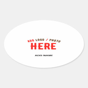 STYLISH MODERN CUSTOMIZABLE WHITE VERIFIED BRANDED OVAL STICKER