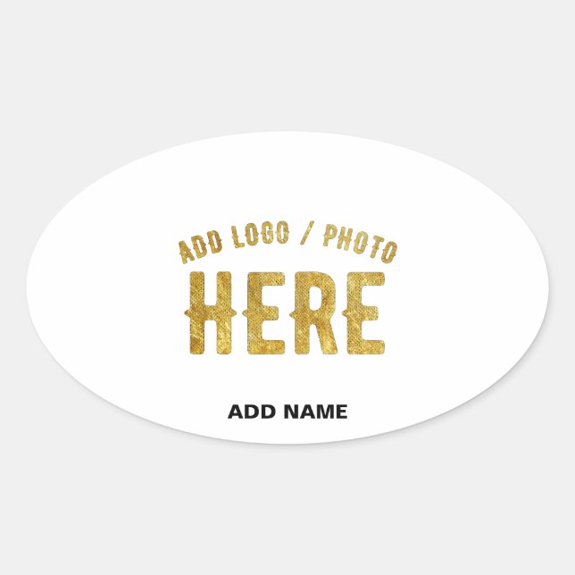 STYLISH MODERN CUSTOMIZABLE WHITE VERIFIED BRANDED OVAL STICKER (Front)