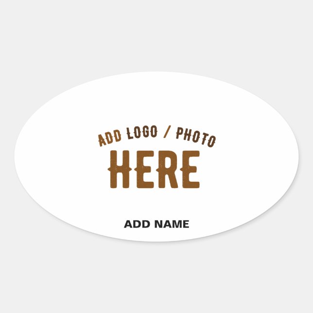 STYLISH MODERN CUSTOMIZABLE WHITE VERIFIED BRANDED OVAL STICKER (Front)