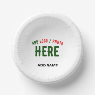 STYLISH MODERN CUSTOMIZABLE WHITE VERIFIED BRANDED PAPER PLATE