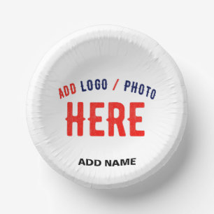 STYLISH MODERN CUSTOMIZABLE WHITE VERIFIED BRANDED PAPER PLATE