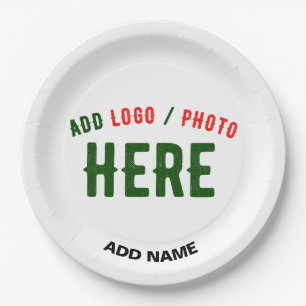 STYLISH MODERN CUSTOMIZABLE WHITE VERIFIED BRANDED PAPER PLATE