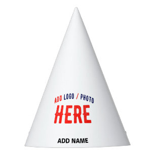 STYLISH MODERN CUSTOMIZABLE WHITE VERIFIED BRANDED PARTY HAT