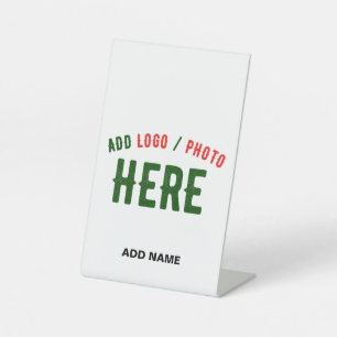 STYLISH MODERN CUSTOMIZABLE WHITE VERIFIED BRANDED PEDESTAL SIGN