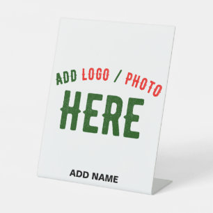 STYLISH MODERN CUSTOMIZABLE WHITE VERIFIED BRANDED PEDESTAL SIGN