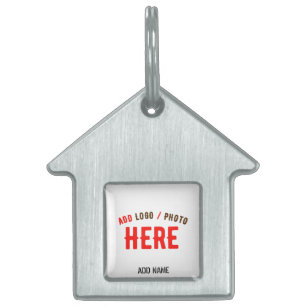 STYLISH MODERN CUSTOMIZABLE WHITE VERIFIED BRANDED PET ID TAG