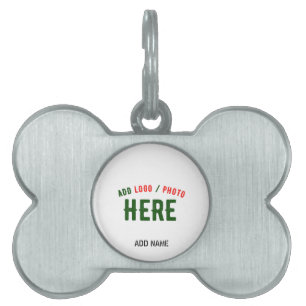 STYLISH MODERN CUSTOMIZABLE WHITE VERIFIED BRANDED PET ID TAG
