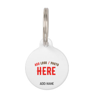STYLISH MODERN CUSTOMIZABLE WHITE VERIFIED BRANDED PET TAG