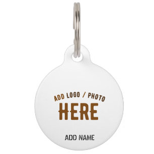 STYLISH MODERN CUSTOMIZABLE WHITE VERIFIED BRANDED PET TAG
