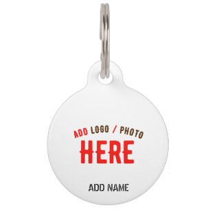 STYLISH MODERN CUSTOMIZABLE WHITE VERIFIED BRANDED PET TAG