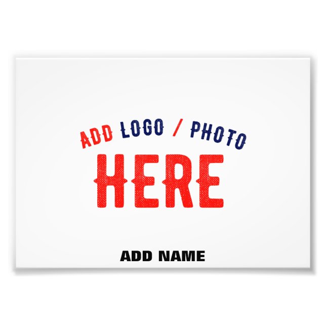 STYLISH MODERN CUSTOMIZABLE WHITE VERIFIED BRANDED PHOTO PRINT (Front)