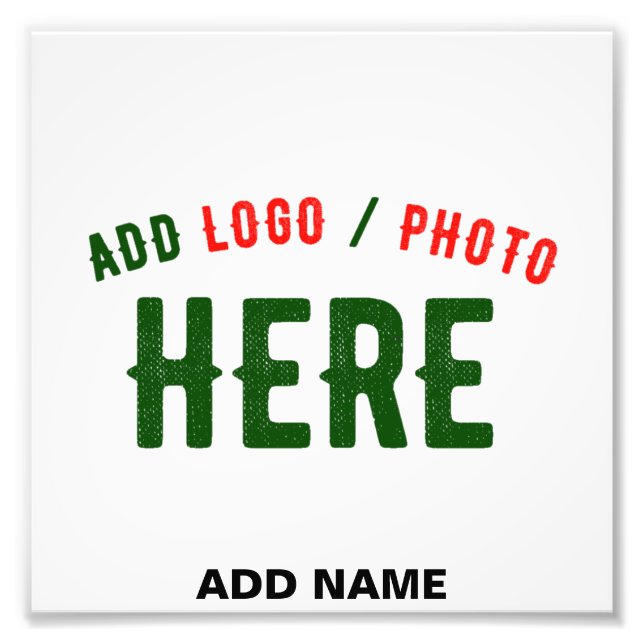 STYLISH MODERN CUSTOMIZABLE WHITE VERIFIED BRANDED PHOTO PRINT (Front)