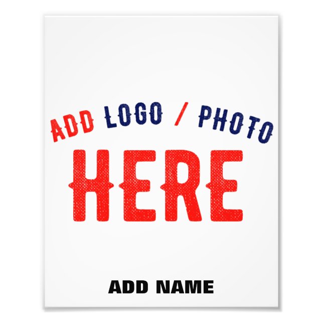 STYLISH MODERN CUSTOMIZABLE WHITE VERIFIED BRANDED PHOTO PRINT (Front)