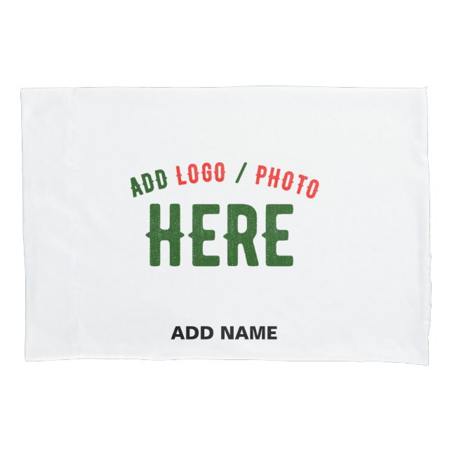 STYLISH MODERN CUSTOMIZABLE WHITE VERIFIED BRANDED PILLOWCASE (Front)