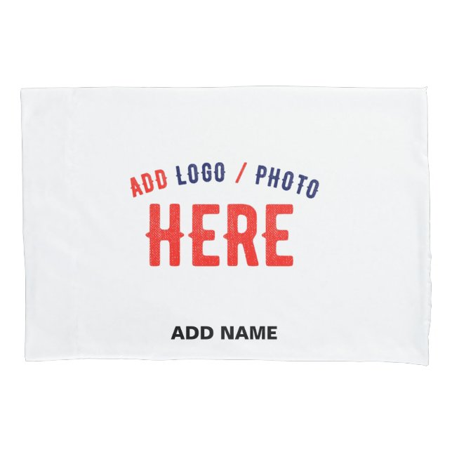STYLISH MODERN CUSTOMIZABLE WHITE VERIFIED BRANDED PILLOWCASE (Front)