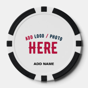 STYLISH MODERN CUSTOMIZABLE WHITE VERIFIED BRANDED POKER CHIPS