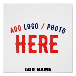 STYLISH MODERN CUSTOMIZABLE WHITE VERIFIED BRANDED POSTER