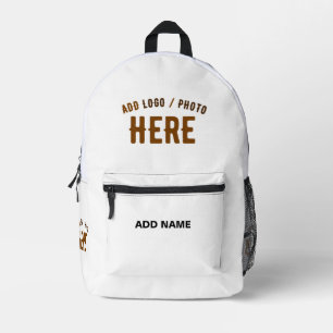 STYLISH MODERN CUSTOMIZABLE WHITE VERIFIED BRANDED PRINTED BACKPACK