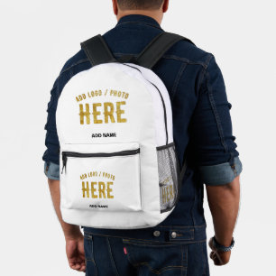 STYLISH MODERN CUSTOMIZABLE WHITE VERIFIED BRANDED PRINTED BACKPACK
