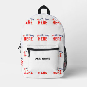 STYLISH MODERN CUSTOMIZABLE WHITE VERIFIED BRANDED PRINTED BACKPACK