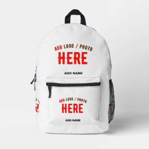 STYLISH MODERN CUSTOMIZABLE WHITE VERIFIED BRANDED PRINTED BACKPACK