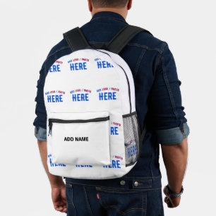 STYLISH MODERN CUSTOMIZABLE WHITE VERIFIED BRANDED PRINTED BACKPACK
