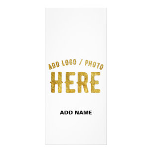 STYLISH MODERN CUSTOMIZABLE WHITE VERIFIED BRANDED RACK CARD