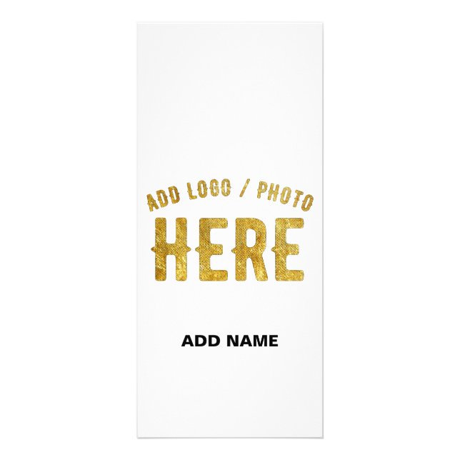 STYLISH MODERN CUSTOMIZABLE WHITE VERIFIED BRANDED RACK CARD (Front)