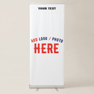 STYLISH MODERN CUSTOMIZABLE WHITE VERIFIED BRANDED RETRACTABLE BANNER
