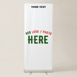 STYLISH MODERN CUSTOMIZABLE WHITE VERIFIED BRANDED RETRACTABLE BANNER