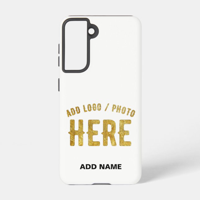 STYLISH MODERN CUSTOMIZABLE WHITE VERIFIED BRANDED SAMSUNG GALAXY S21 CASE (Back)