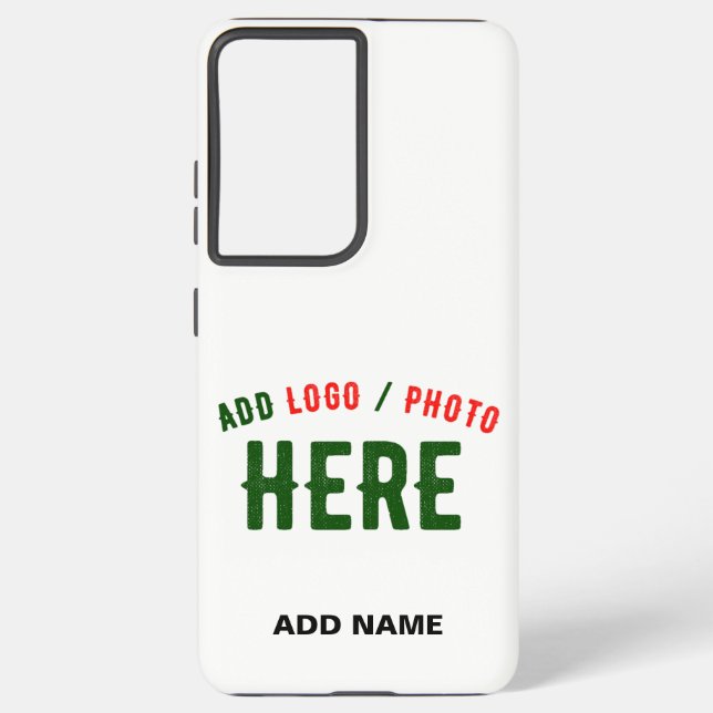 STYLISH MODERN CUSTOMIZABLE WHITE VERIFIED BRANDED SAMSUNG GALAXY S21+ CASE (Back)