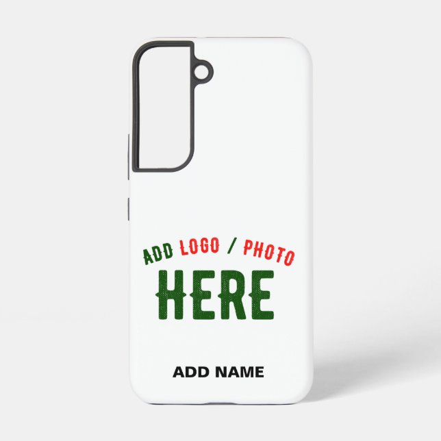 STYLISH MODERN CUSTOMIZABLE WHITE VERIFIED BRANDED SAMSUNG GALAXY S22 CASE (Back)