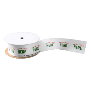 STYLISH MODERN CUSTOMIZABLE WHITE VERIFIED BRANDED SATIN RIBBON