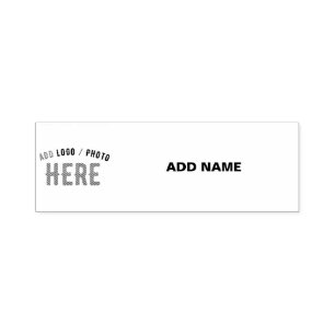 STYLISH MODERN CUSTOMIZABLE WHITE VERIFIED BRANDED SELF-INKING STAMP