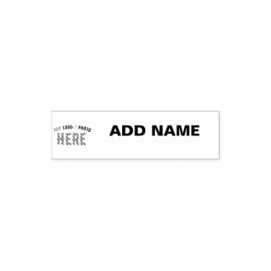 STYLISH MODERN CUSTOMIZABLE WHITE VERIFIED BRANDED SELF-INKING STAMP