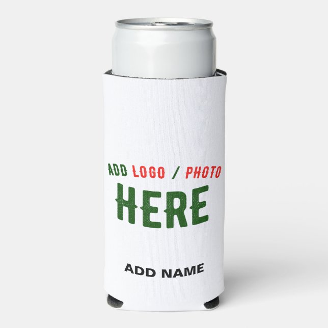 STYLISH MODERN CUSTOMIZABLE WHITE VERIFIED BRANDED SELTZER CAN COOLER (Seltzer Front)
