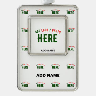 STYLISH MODERN CUSTOMIZABLE WHITE VERIFIED BRANDED SILVER PLATED FRAMED ORNAMENT